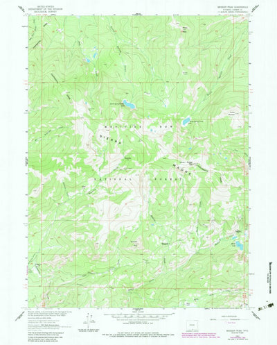 United States Geological Survey Bridger Peak, WY (1983, 24000-Scale) digital map