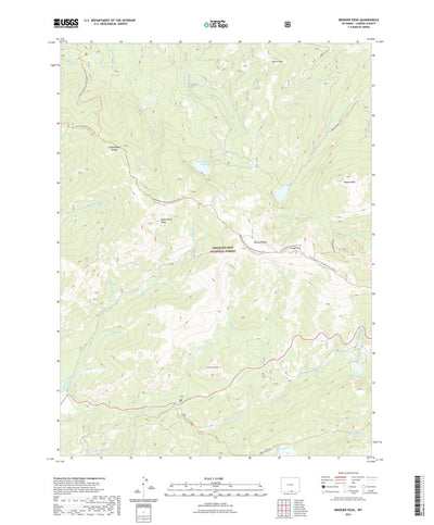 United States Geological Survey Bridger Peak, WY (2021, 24000-Scale) digital map