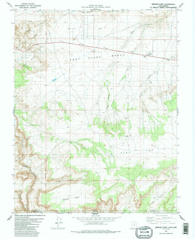 United States Geological Survey Bridger Point, UT-AZ (1981, 24000-Scale) digital map