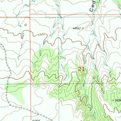 United States Geological Survey Bridger Point, UT-AZ (1981, 24000-Scale) digital map