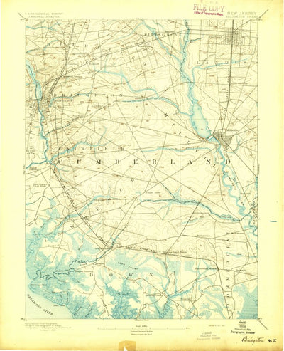 United States Geological Survey Bridgeton, NJ (1894, 62500-Scale) digital map