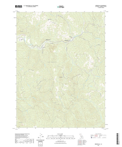 United States Geological Survey Bridgeville, CA (2021, 24000-Scale) digital map