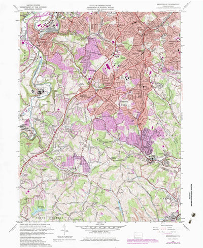 United States Geological Survey Bridgeville, PA (1960, 24000-Scale) digital map