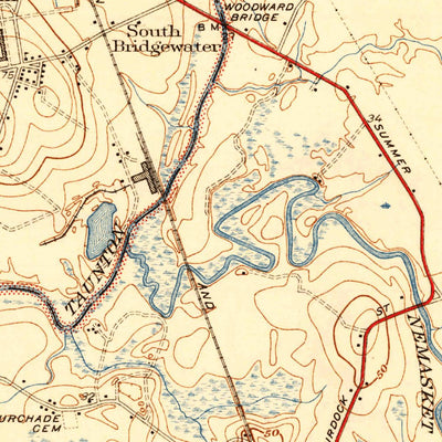 United States Geological Survey Bridgewater, MA (1940, 31680-Scale) digital map