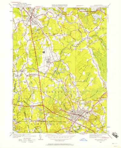 United States Geological Survey Bridgewater, MA (1949, 24000-Scale) digital map