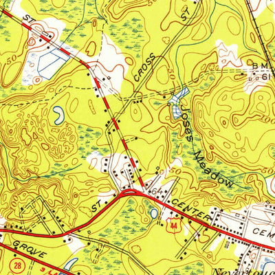 United States Geological Survey Bridgewater, MA (1949, 24000-Scale) digital map