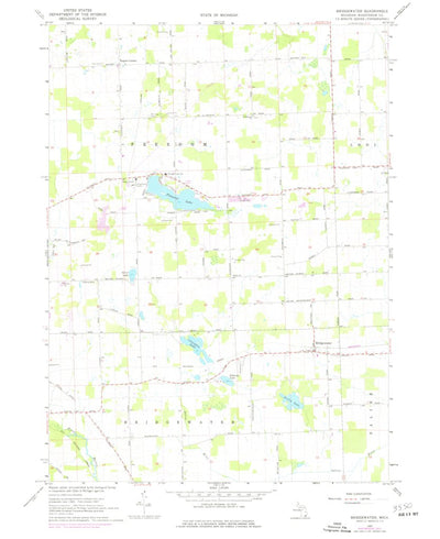 United States Geological Survey Bridgewater, MI (1967, 24000-Scale) digital map