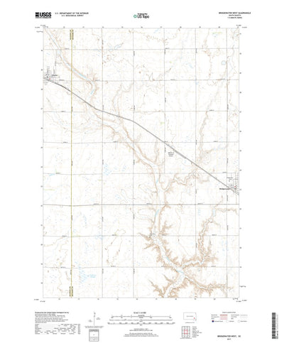United States Geological Survey Bridgewater West, SD (2017, 24000-Scale) digital map