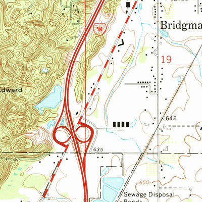 United States Geological Survey Bridgman, MI (1970, 24000-Scale) digital map
