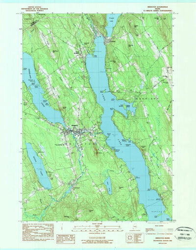 United States Geological Survey Bridgton, ME (1983, 24000-Scale) digital map