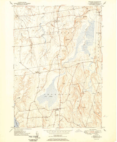 United States Geological Survey Bridport, VT-NY (1950, 24000-Scale) digital map