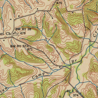 United States Geological Survey Briensburg, KY (1938, 24000-Scale) digital map