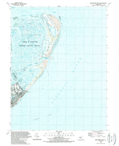 United States Geological Survey Brigantine Inlet, NJ (1989, 24000-Scale) digital map