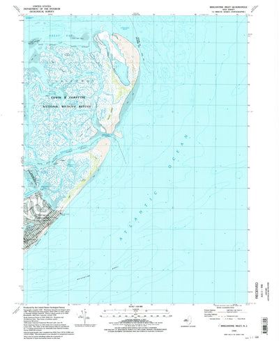 United States Geological Survey Brigantine Inlet, NJ (1994, 24000-Scale) digital map