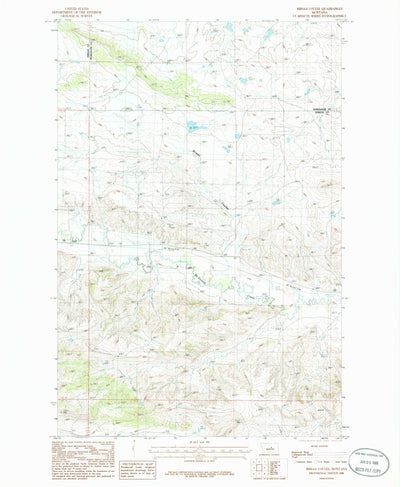 United States Geological Survey Briggs Coulee, MT (1986, 24000-Scale) digital map