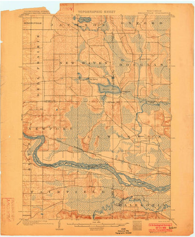 United States Geological Survey Briggsville, WI (1902, 62500-Scale) digital map