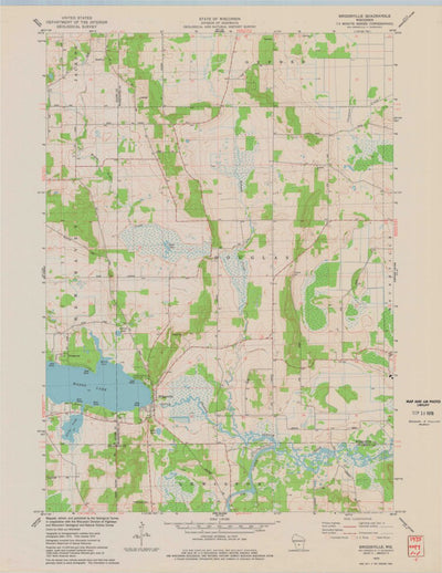 United States Geological Survey Briggsville, WI (1975, 24000-Scale) digital map