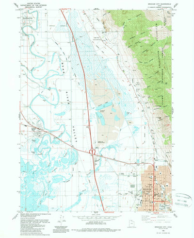 United States Geological Survey Brigham City, UT (1988, 24000-Scale) digital map