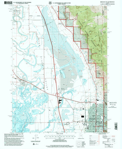 United States Geological Survey Brigham City, UT (1998, 24000-Scale) digital map