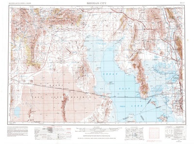 United States Geological Survey Brigham City, UT-ID (1954, 250000-Scale) digital map