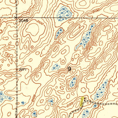 United States Geological Survey Bright Water Lake, ND (1948, 24000-Scale) digital map