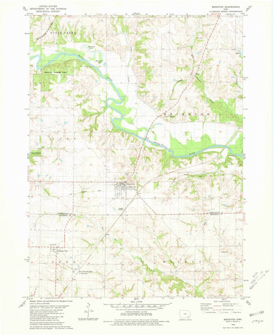 United States Geological Survey Brighton, IA (1980, 24000-Scale) digital map