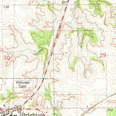 United States Geological Survey Brighton, IA (1980, 24000-Scale) digital map