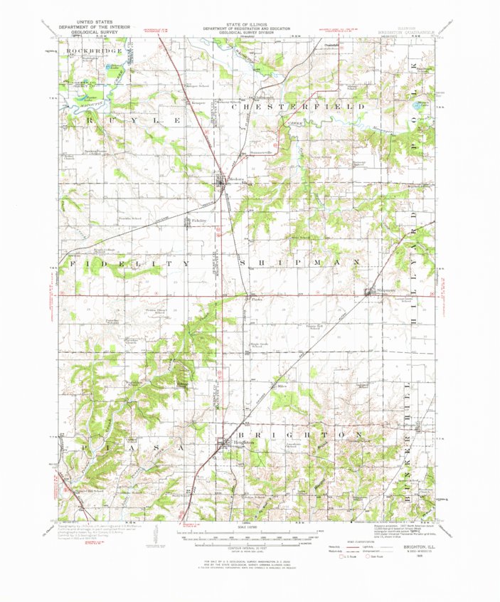 Brighton, IL (1925, 62500-Scale) Map by United States Geological Survey ...