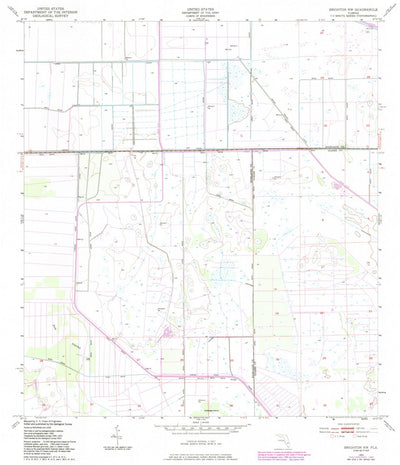 United States Geological Survey Brighton NW, FL (1953, 24000-Scale) digital map