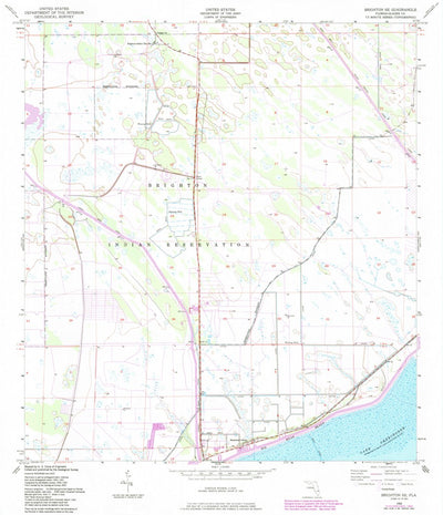 United States Geological Survey Brighton SE, FL (1953, 24000-Scale) digital map