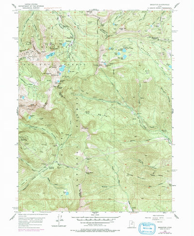 United States Geological Survey Brighton, UT (1955, 24000-Scale) digital map