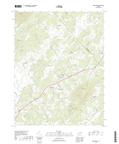 United States Geological Survey Brightwood, VA (2019, 24000-Scale) digital map