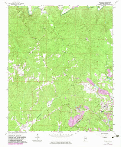 United States Geological Survey Brilliant, AL (1967, 24000-Scale) digital map