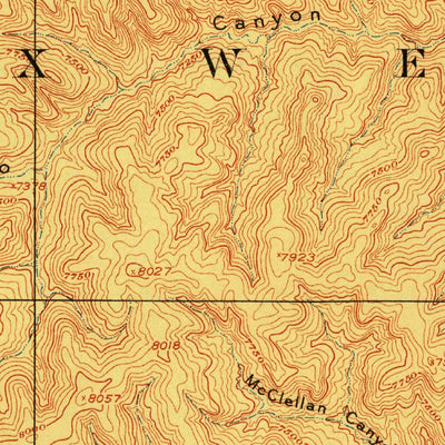 United States Geological Survey Brilliant, NM-CO (1915, 62500-Scale) digital map