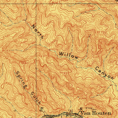 United States Geological Survey Brilliant, NM-CO (1915, 62500-Scale) digital map