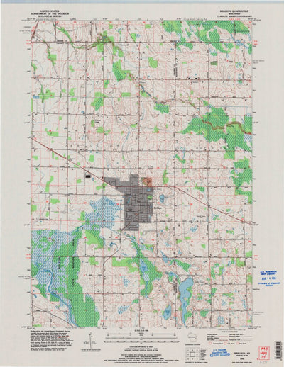 United States Geological Survey Brillion, WI (1992, 24000-Scale) digital map