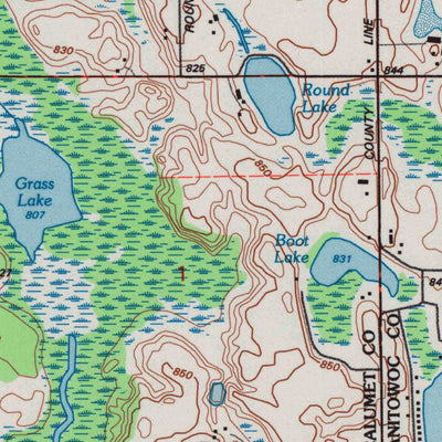 United States Geological Survey Brillion, WI (1992, 24000-Scale) digital map