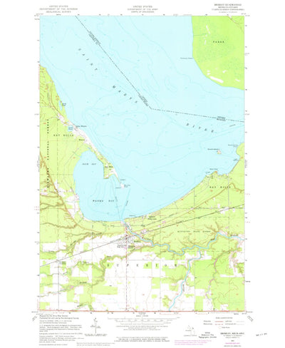 United States Geological Survey Brimley, MI (1951, 24000-Scale) digital map