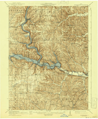 United States Geological Survey Brinkhaven, OH (1915, 62500-Scale) digital map
