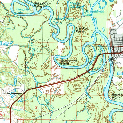 United States Geological Survey Brinkley, AR (1990, 100000-Scale) digital map