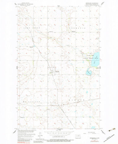 United States Geological Survey Brinsmade, ND (1956, 24000-Scale) digital map