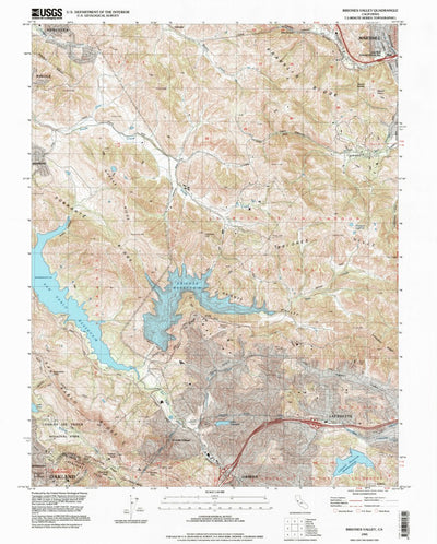 United States Geological Survey Briones Valley, CA (1995, 24000-Scale) digital map