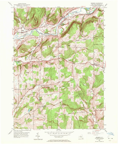 United States Geological Survey Brisben, NY (1949, 24000-Scale) digital map