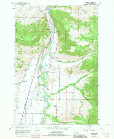 United States Geological Survey Brisbin, MT (1951, 24000-Scale) digital map