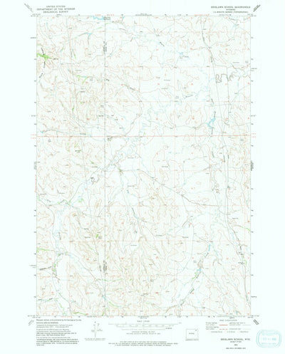 United States Geological Survey Brislawn School, WY (1972, 24000-Scale) digital map