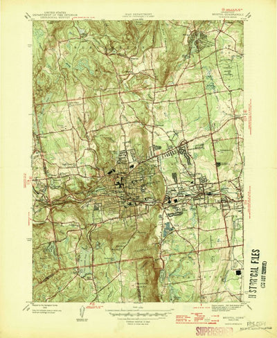 United States Geological Survey Bristol, CT (1946, 31680-Scale) digital map