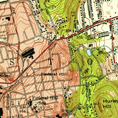 United States Geological Survey Bristol, CT (1953, 24000-Scale) digital map