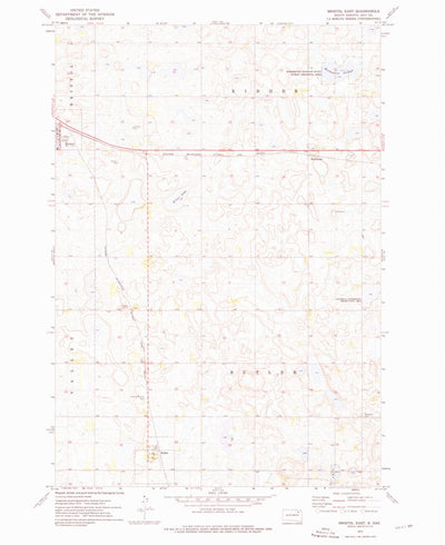 United States Geological Survey Bristol East, SD (1973, 24000-Scale) digital map
