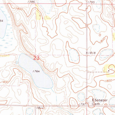 United States Geological Survey Bristol East, SD (1973, 24000-Scale) digital map