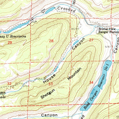 United States Geological Survey Bristol Head, CO (1959, 62500-Scale) digital map